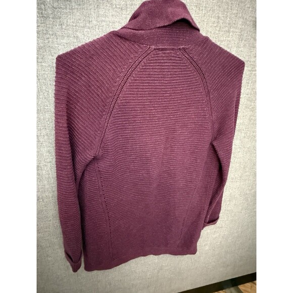 LL Bean Pima Cotton Open-Front Cardigan Sweater Purple Women's Small S petite - Picture 7 of 7